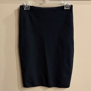 Rag & Bone Classic Black bodycon  Pencil midi Skirt lace up back pull on Small